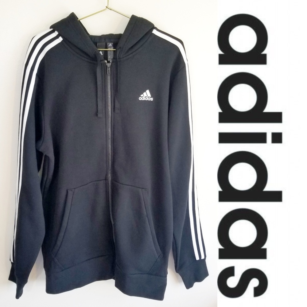 NWT Black Adidas Zip-Up Hoodie